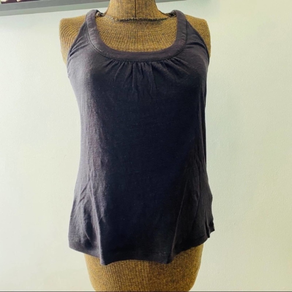 Joie dark gray racerback linen tank
